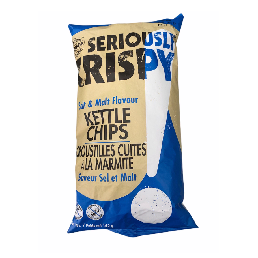 Seriously Crispy Salt & Malt Chips - Case - W - Sheldon Creek Supply Co.