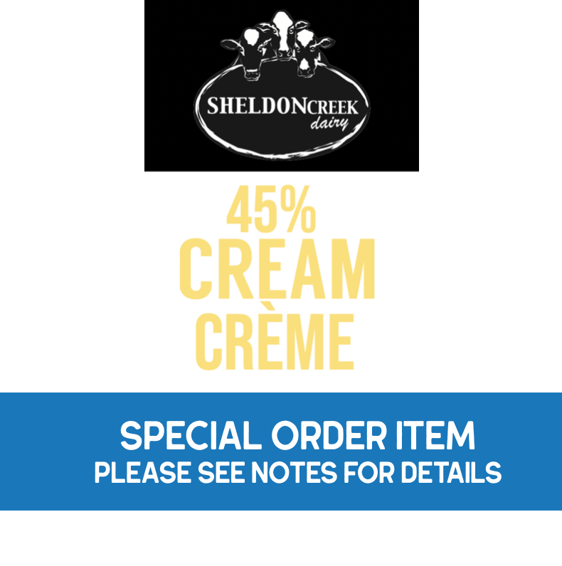 2L 45% Cream - Sheldon Creek Supply Co.